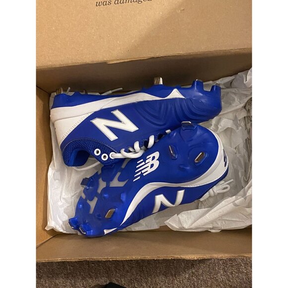 New Balance Women's Fuse V2 Metal Softball Shoe, Royal Blue and White Size 5 - Picture 3 of 10